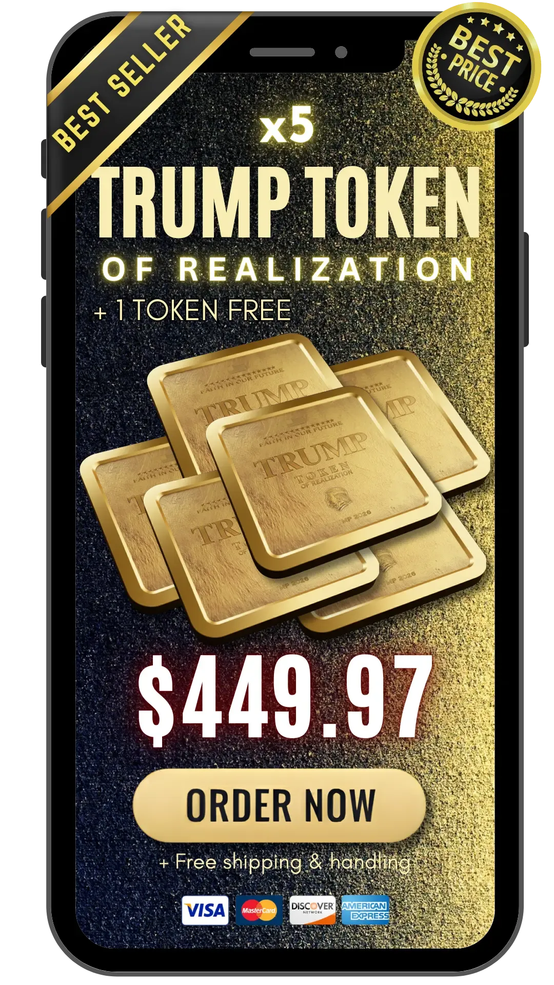  buy 5 golden trump token